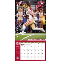 NFL San Francisco 49Ers Christian Mccaffrey Wall 2025 Calendar - Online Exclusive