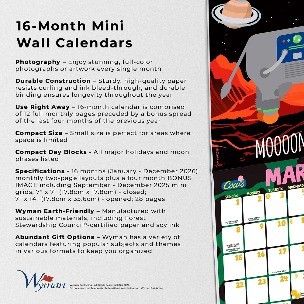 Cows Creamery 2026 Mini Calendar