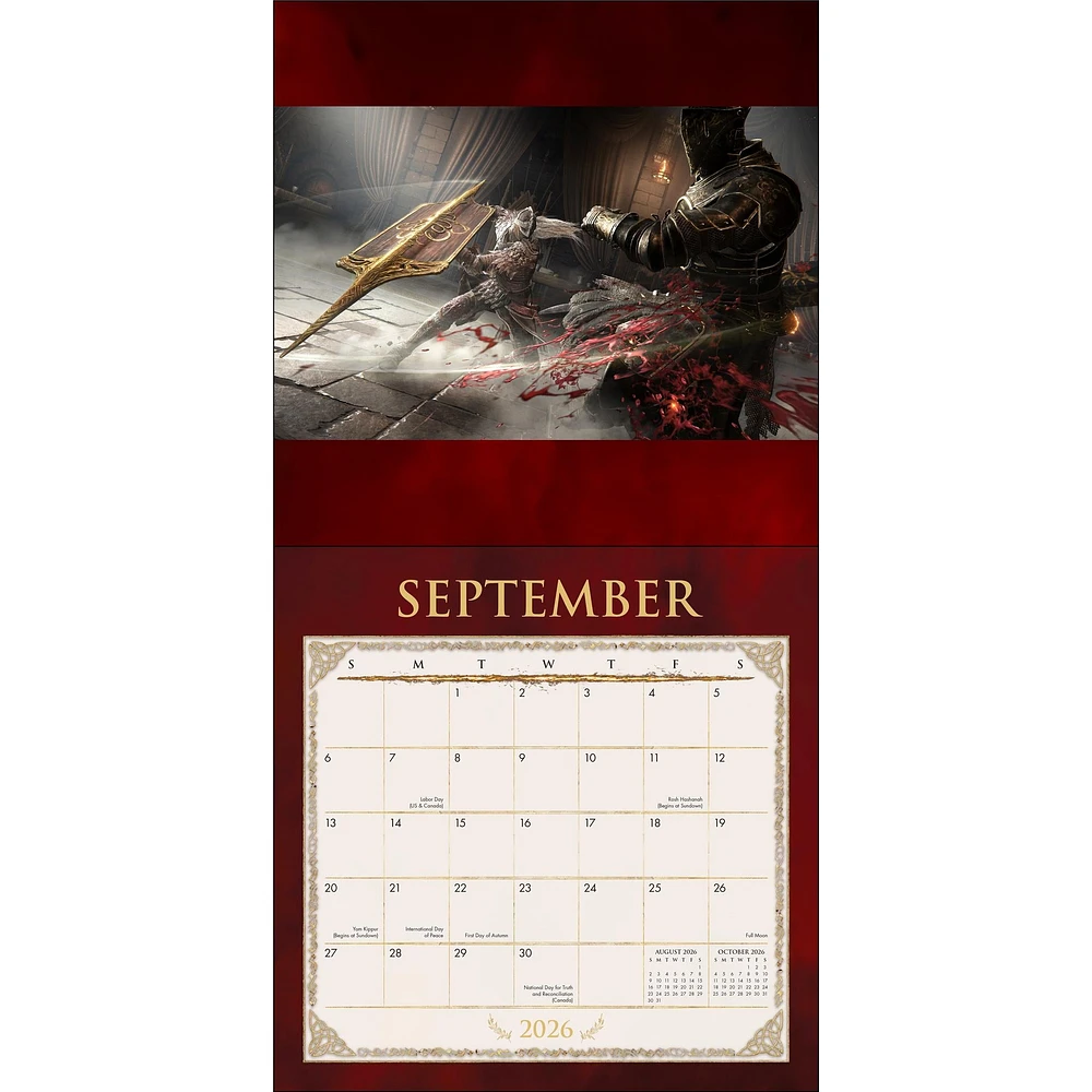 Elden Ring Shadow Of The Erdtree 2026 Wall Calendar