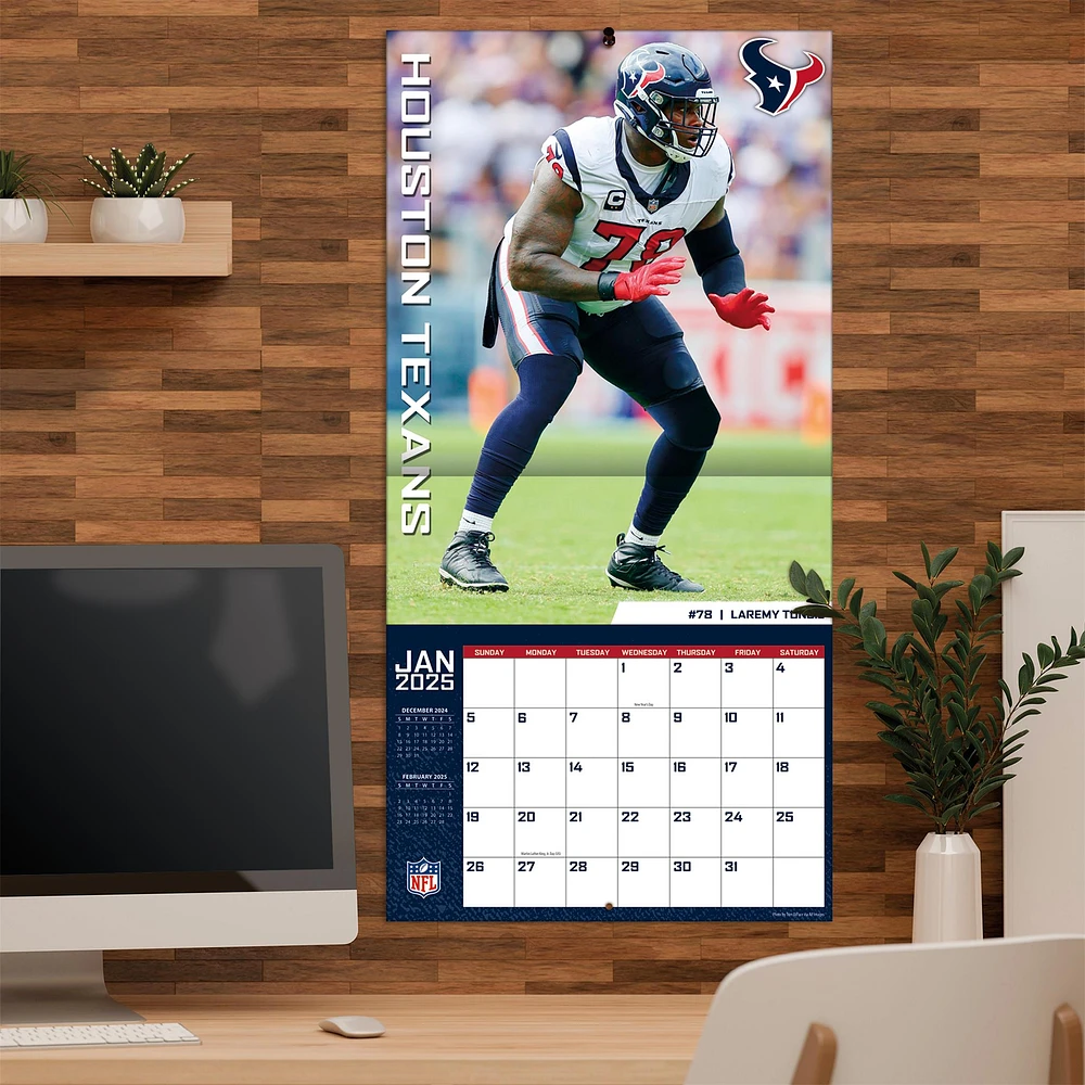 NFL Houston Texans Wall 2025 Calendar - Online Exclusive