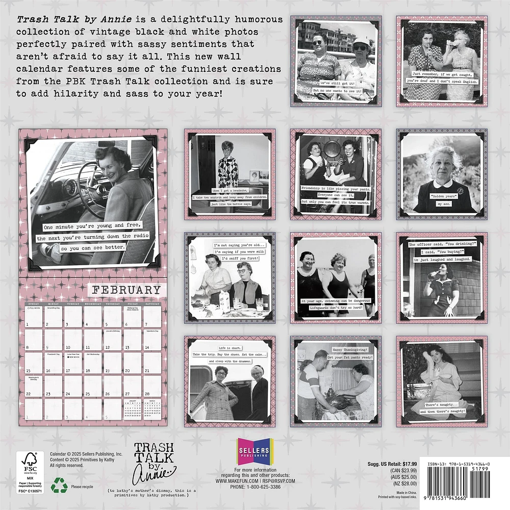 Trash Talk by Annie 2026 Wall Calendar - Online Exclusive