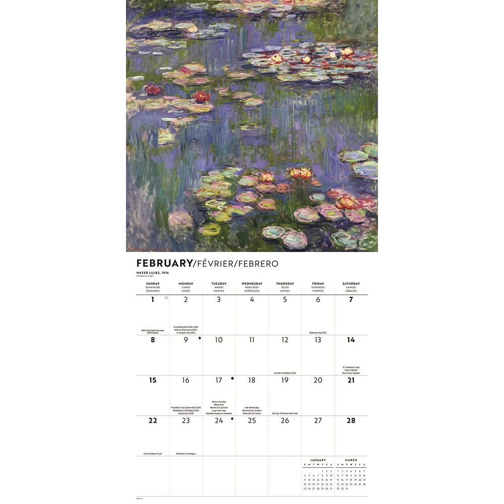 Monet 2026 Wall Calendar