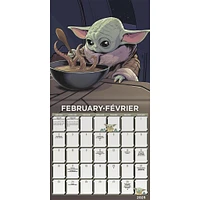 Star Wars Mandalorian Grogu Bilingual Mini 2025 Calendar