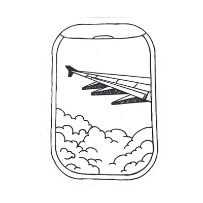 Plane Window Vinyl Sticker - FINAL SALE