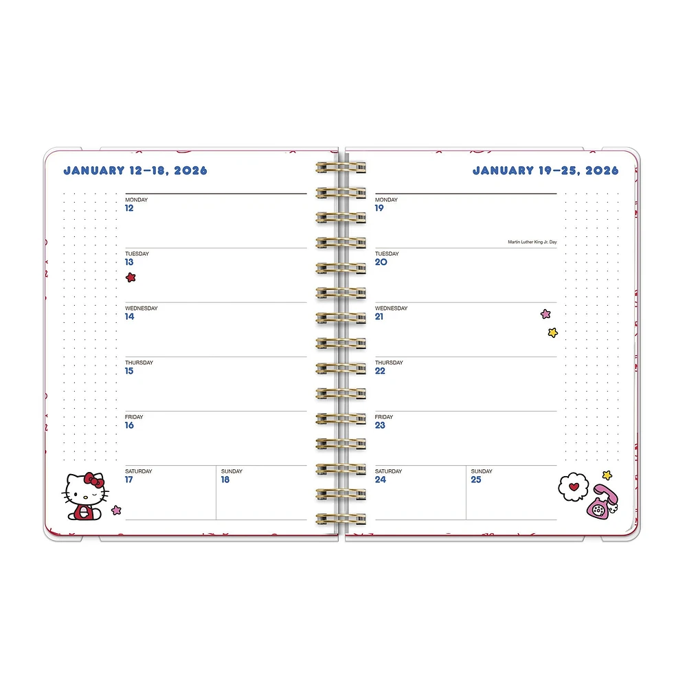 Hello Kitty Playful Pink Deluxe 2026 Planner Calendar