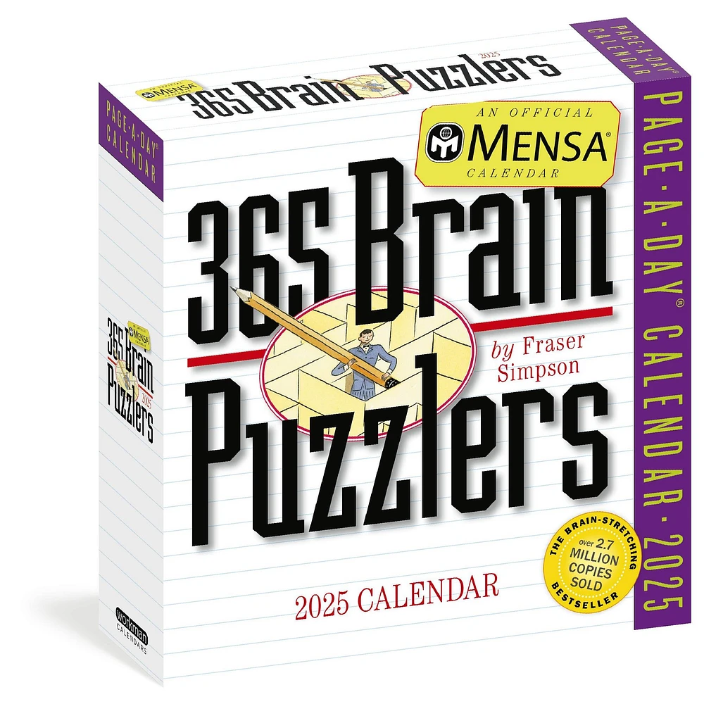 Mensa 365 Brain Puzzlers Box 2025 Calendar