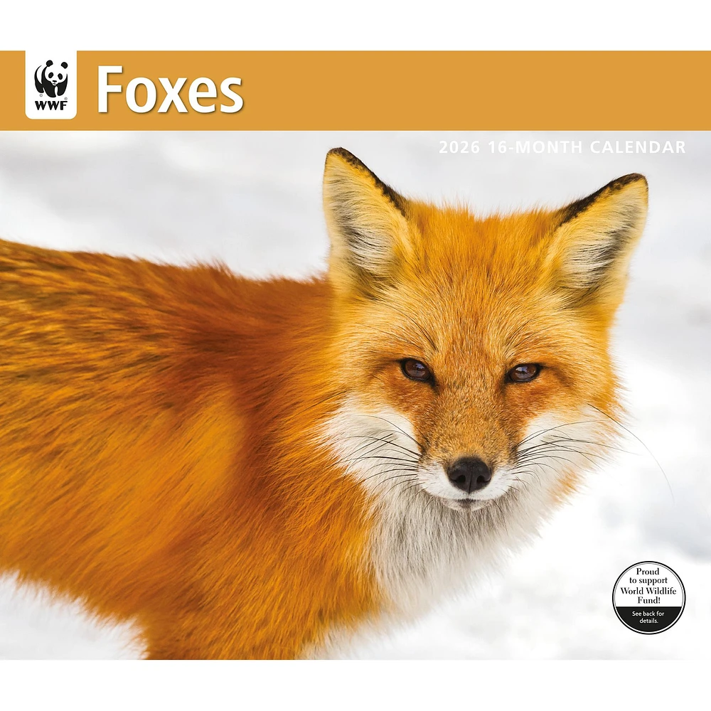 World Wildlife Fund Foxes 2026 Wall Calendar
