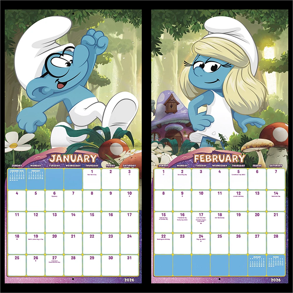 Smurfs 2 2026 Wall Calendar - Online Exclusive