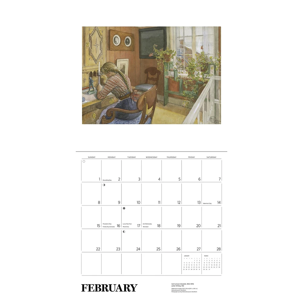 Carl Larsson 2026 Wall Calendar - Online Exclusive