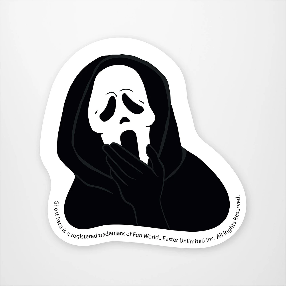 Ghost Face Surprised Vinyl Sticker