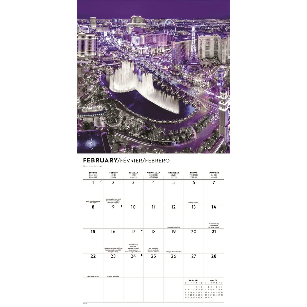 Vegas Lux 2026 Wall Calendar