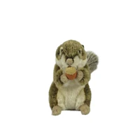 Lifelike Standing Brown Squirrel Plush 7in