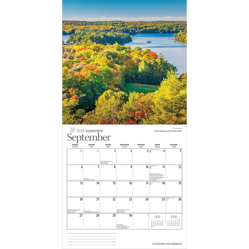 Canadian Wilderness 2026 Wall Calendar - Online Exclusive
