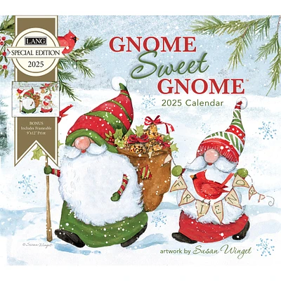 Gnome Sweet Gnome Special Edition with Print Wall 2025 Calendar