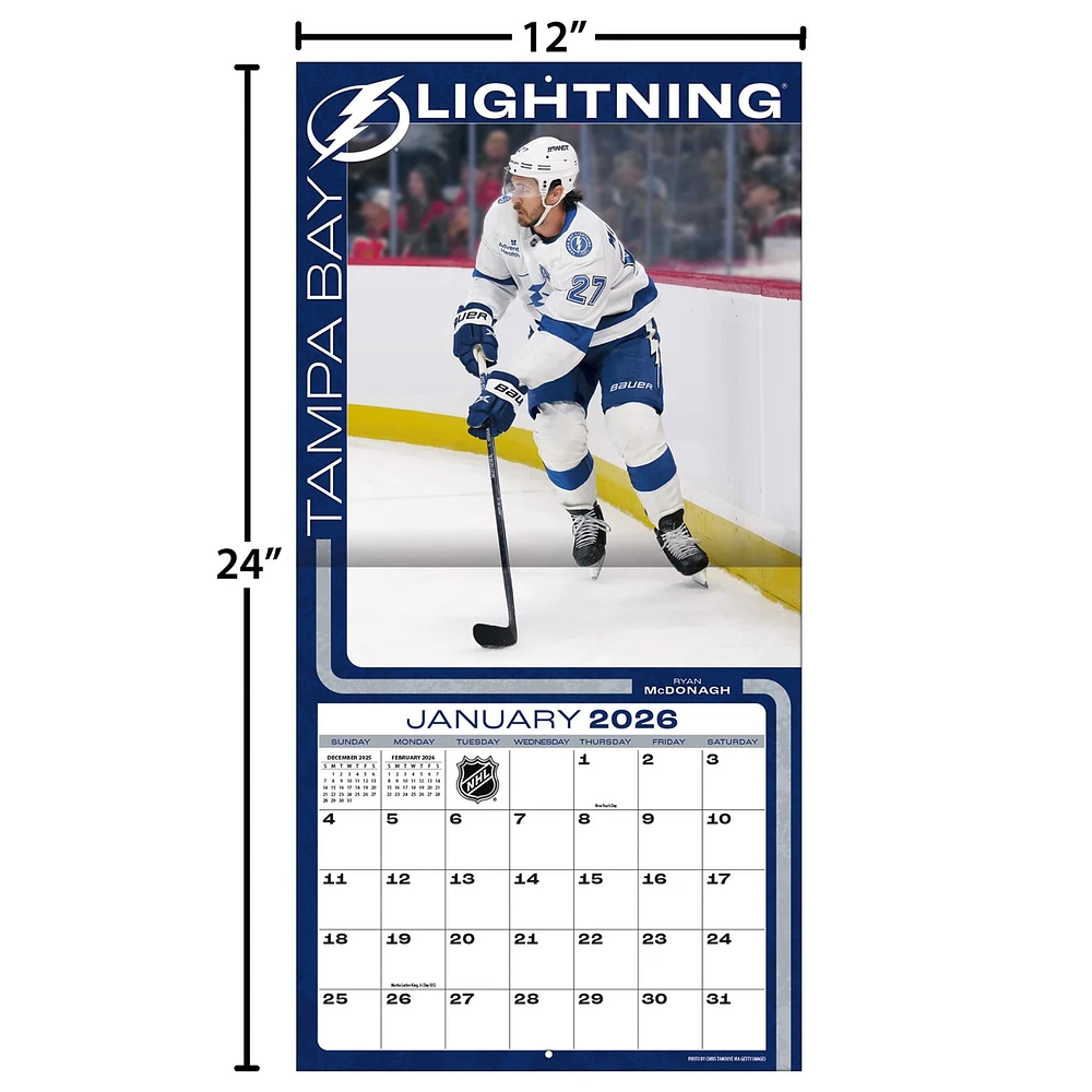 NHL Tampa Bay Lightning 2026 Wall Calendar - Online Exclusive