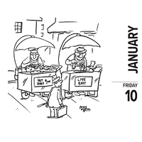 Fishing Cartoon A Day By Jonny Hawkins Box 2025 Calendar