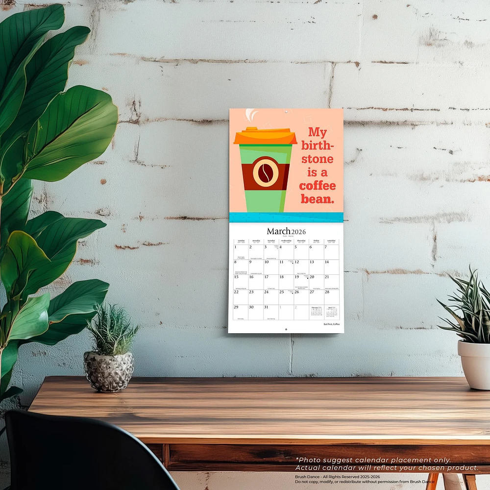 But First Coffee 2026 Mini Calendar