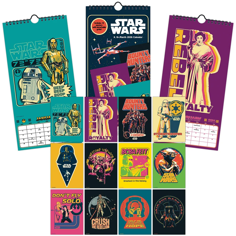 Star Wars 2026 Mini Poster Calendar