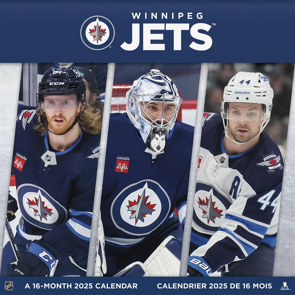 NHL Winnipeg Jets Bilingual Wall 2025 Calendar