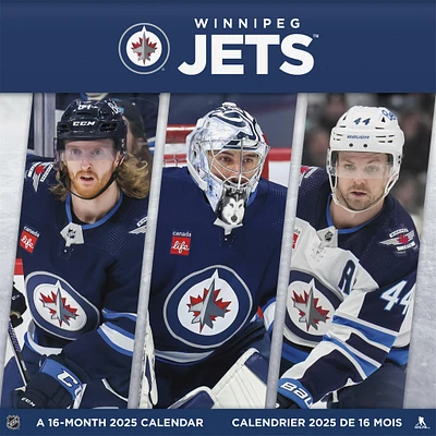 NHL Winnipeg Jets Bilingual Wall 2025 Calendar