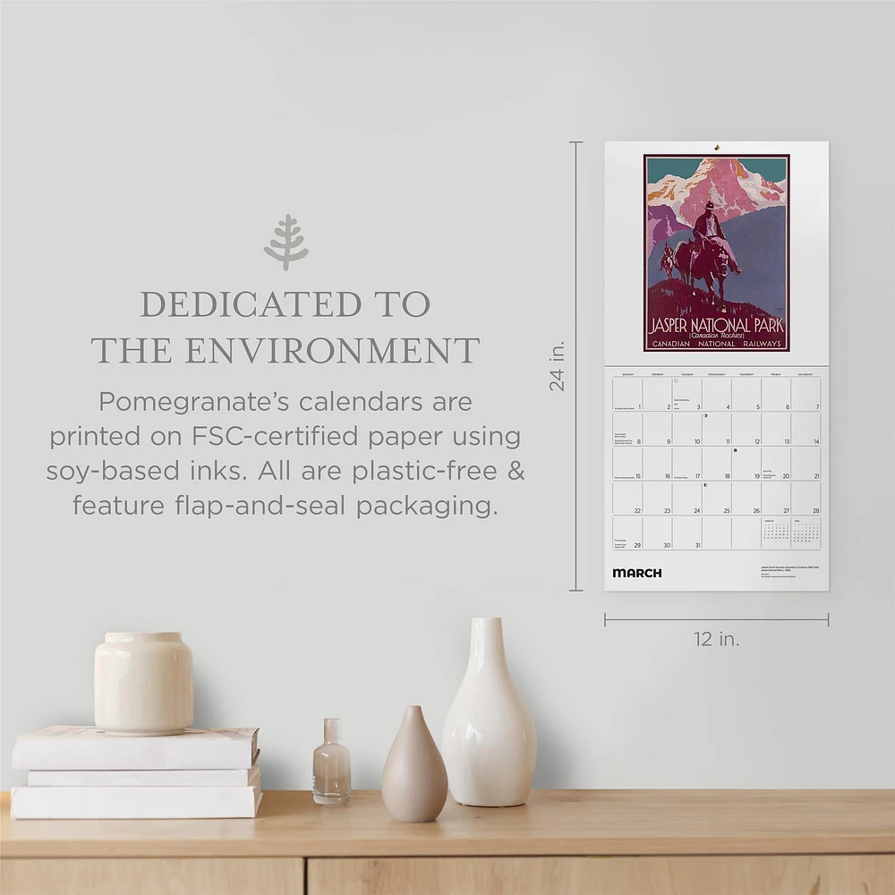 Canadian Travel Posters 2026 Wall Calendar