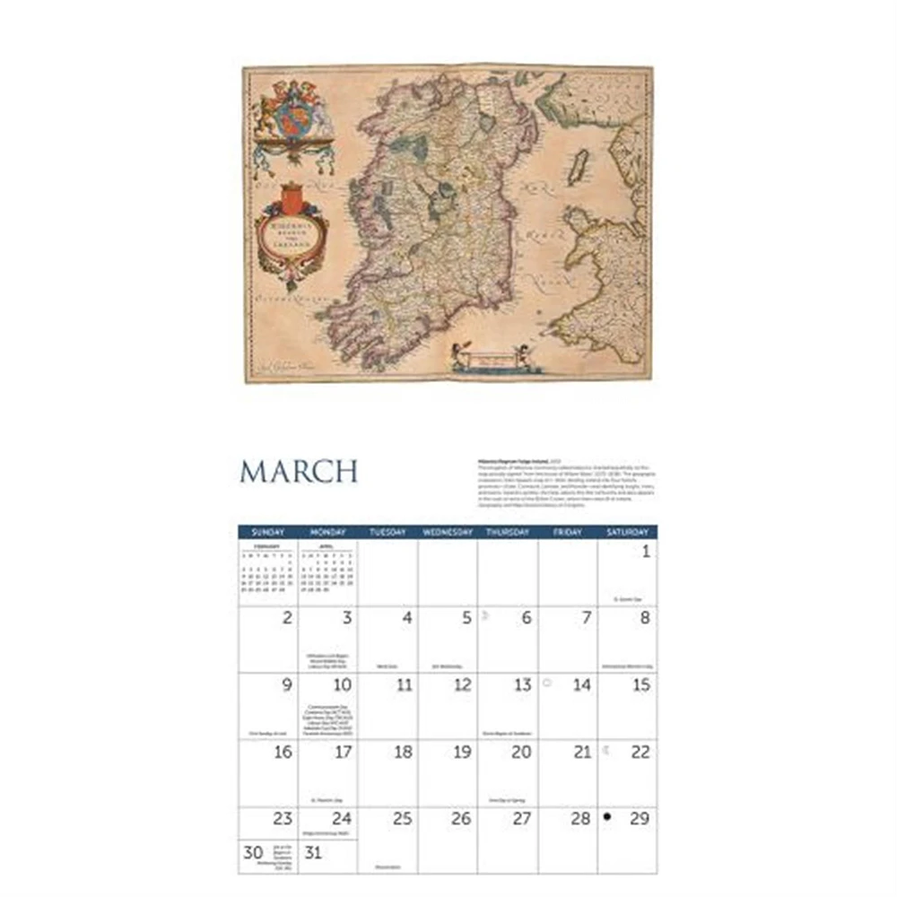 Antique Maps Wall 2025 Calendar