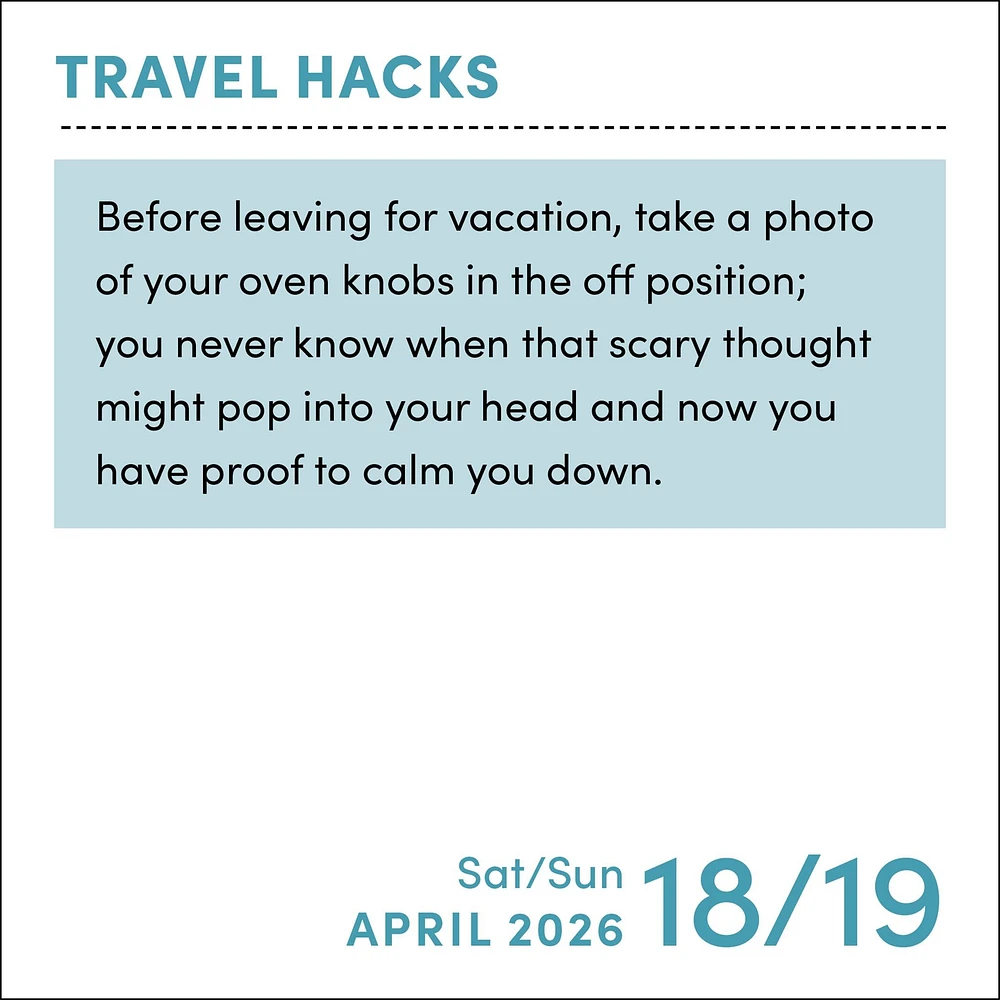 Travel Hacks 2026 Box Calendar - Online Exclusive