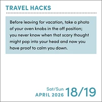 Travel Hacks 2026 Box Calendar - Online Exclusive