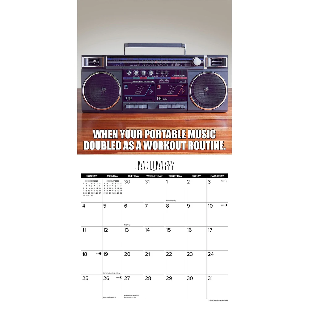 80S Flashback 2026 Wall Calendar - Online Exclusive