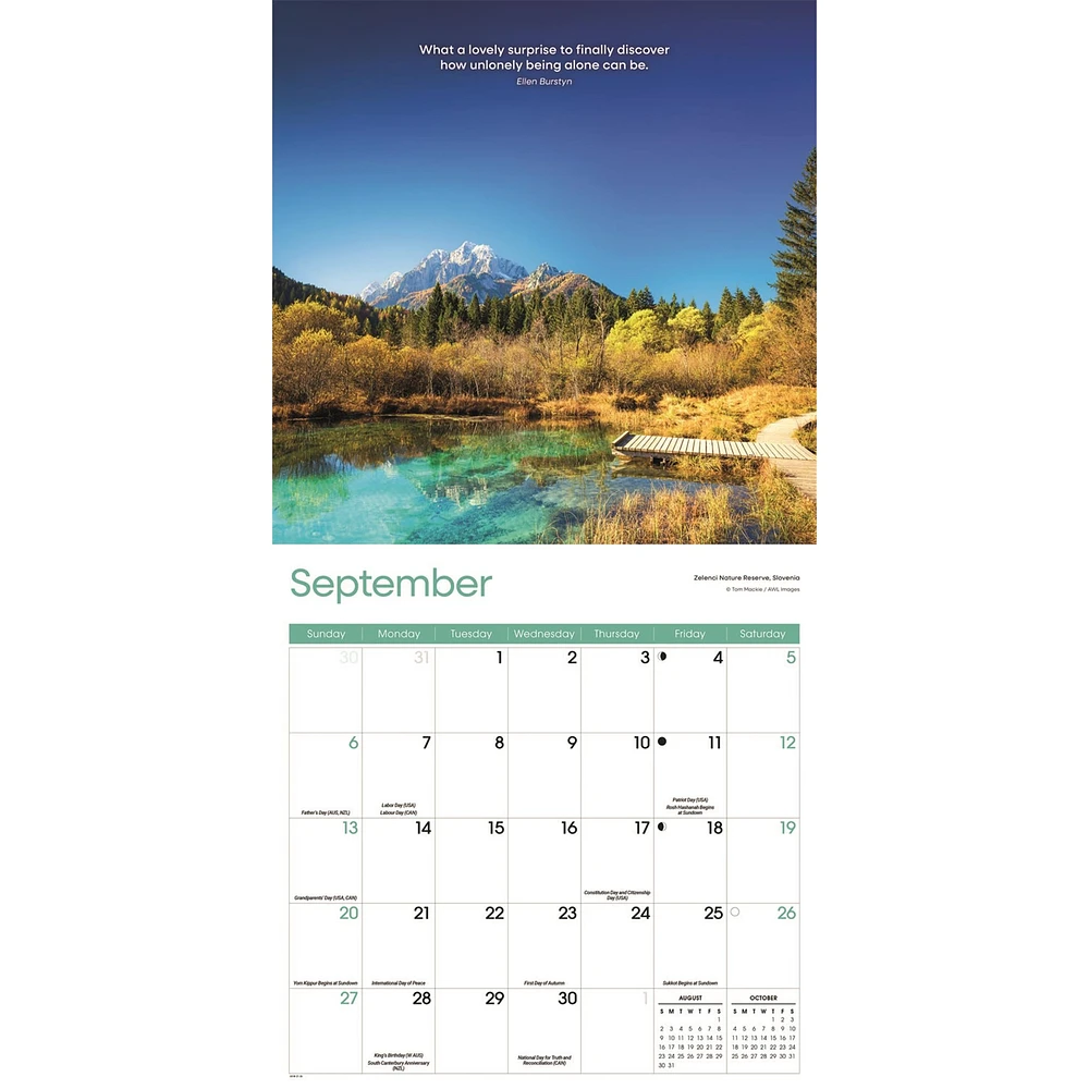 Solitude 2026 Wall Calendar