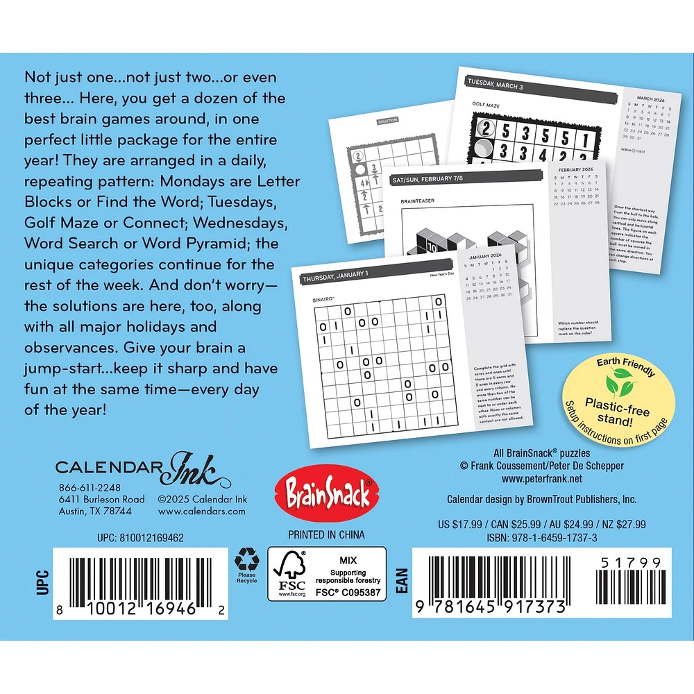 Brain Games 2026 Box Calendar