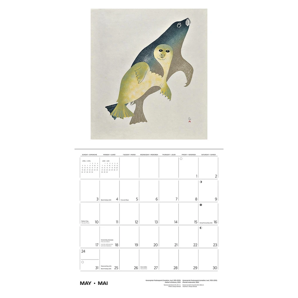 Inuit Art Cape Dorset 2026 Special Edition Wall Calendar with Print