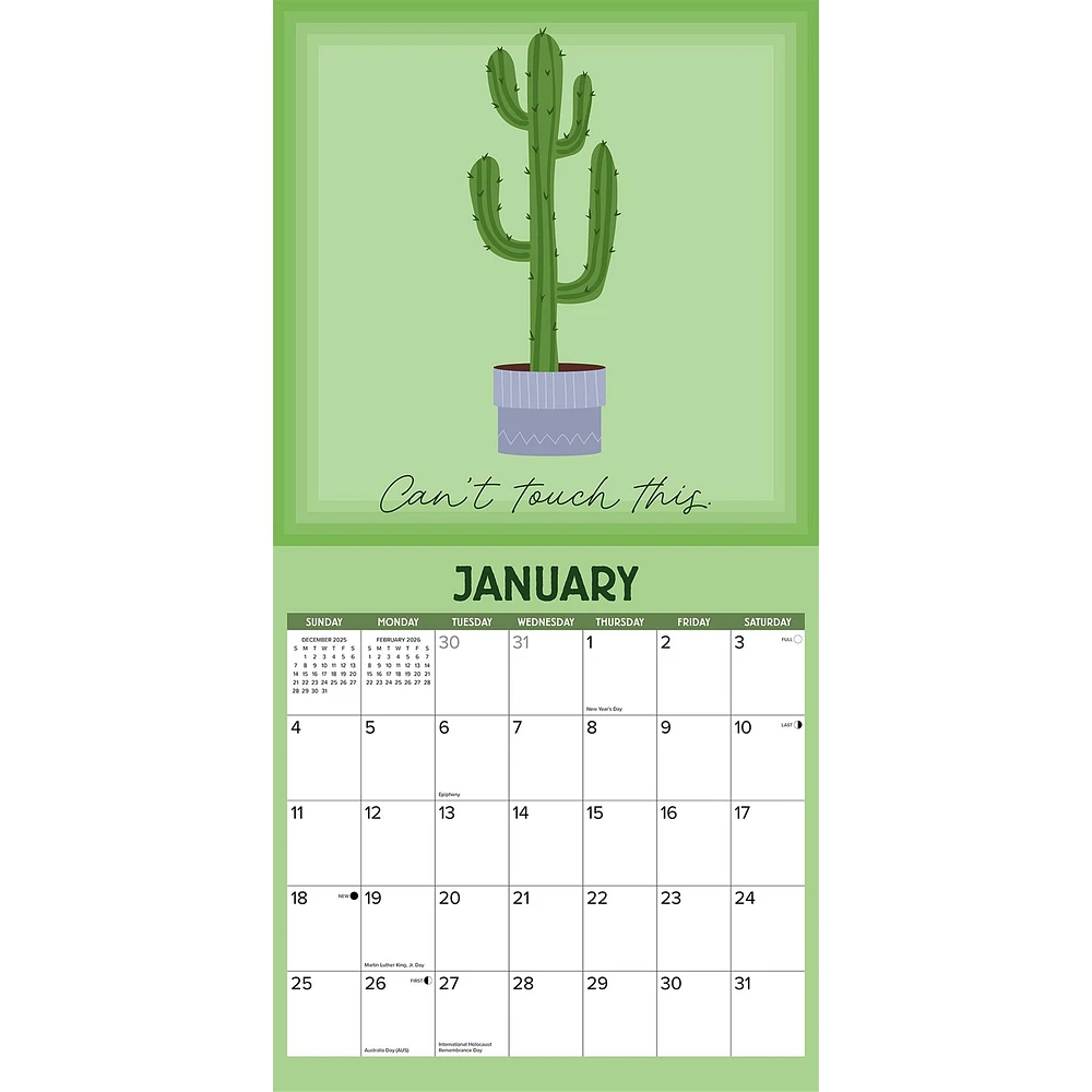 Plantrovert 2026 Wall Calendar