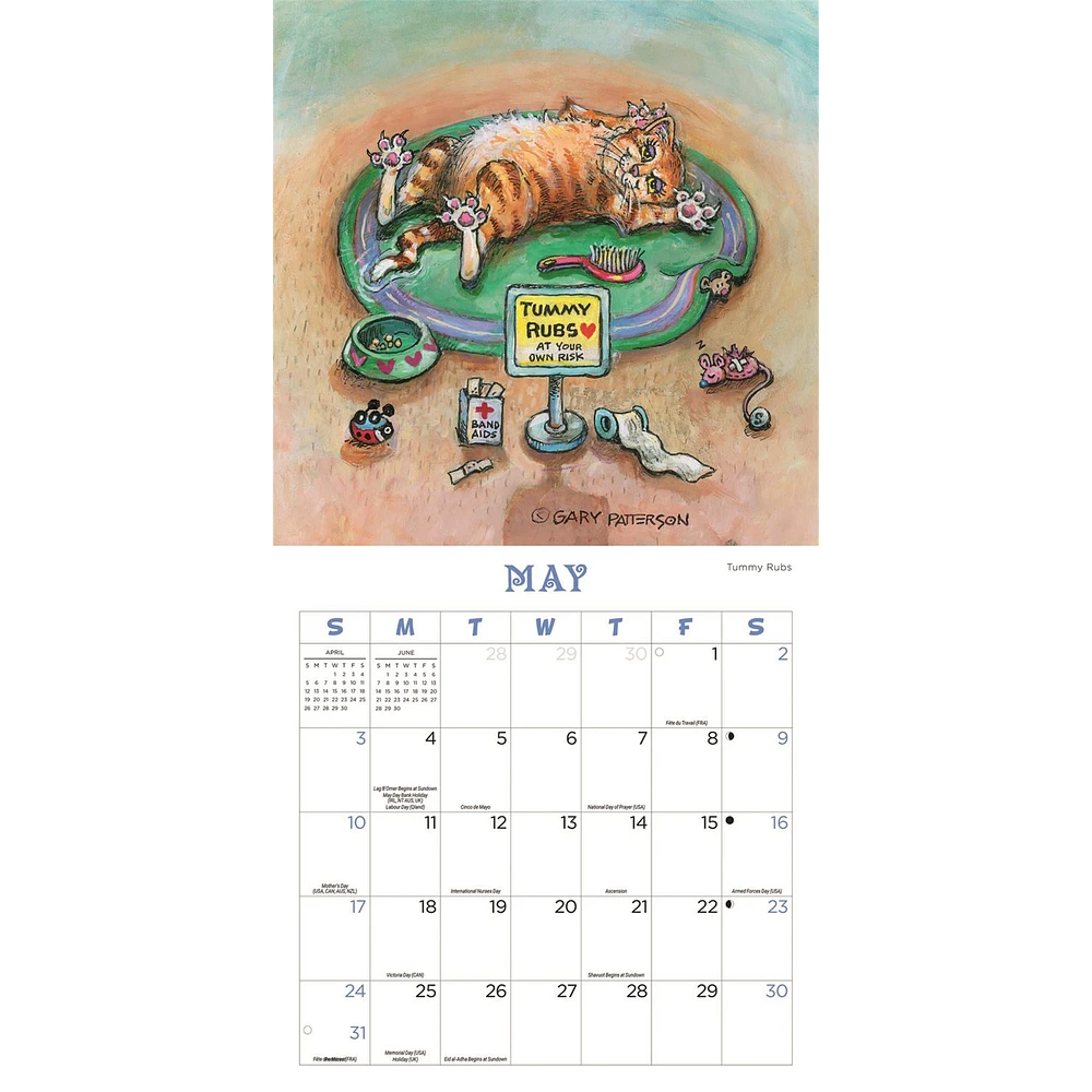 Gary Patterson Cats 2026 Mini Magnetic Calendar