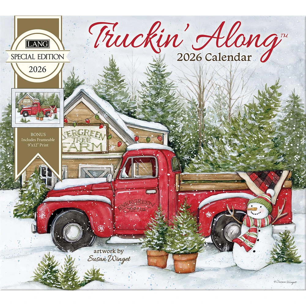 Truckin Along 2026 Special Edition Wall Calendar with Print