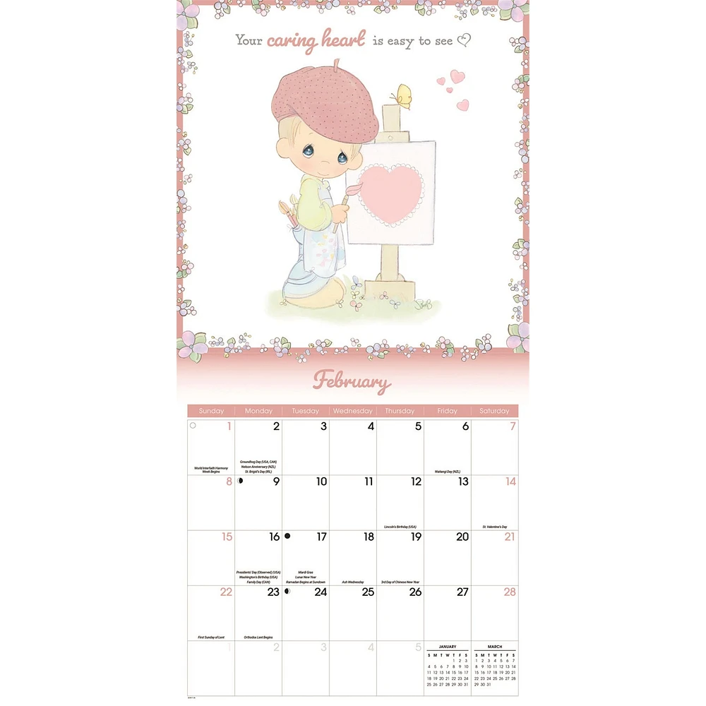 Precious Moments 2026 Wall Calendar