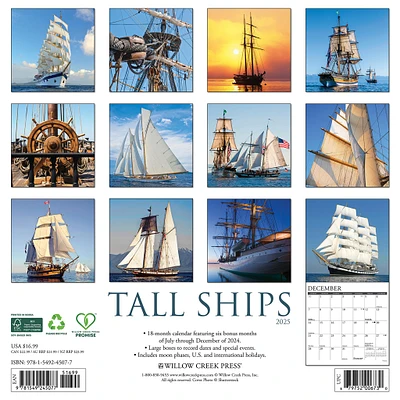 Tall Ships Wall 2025 Calendar