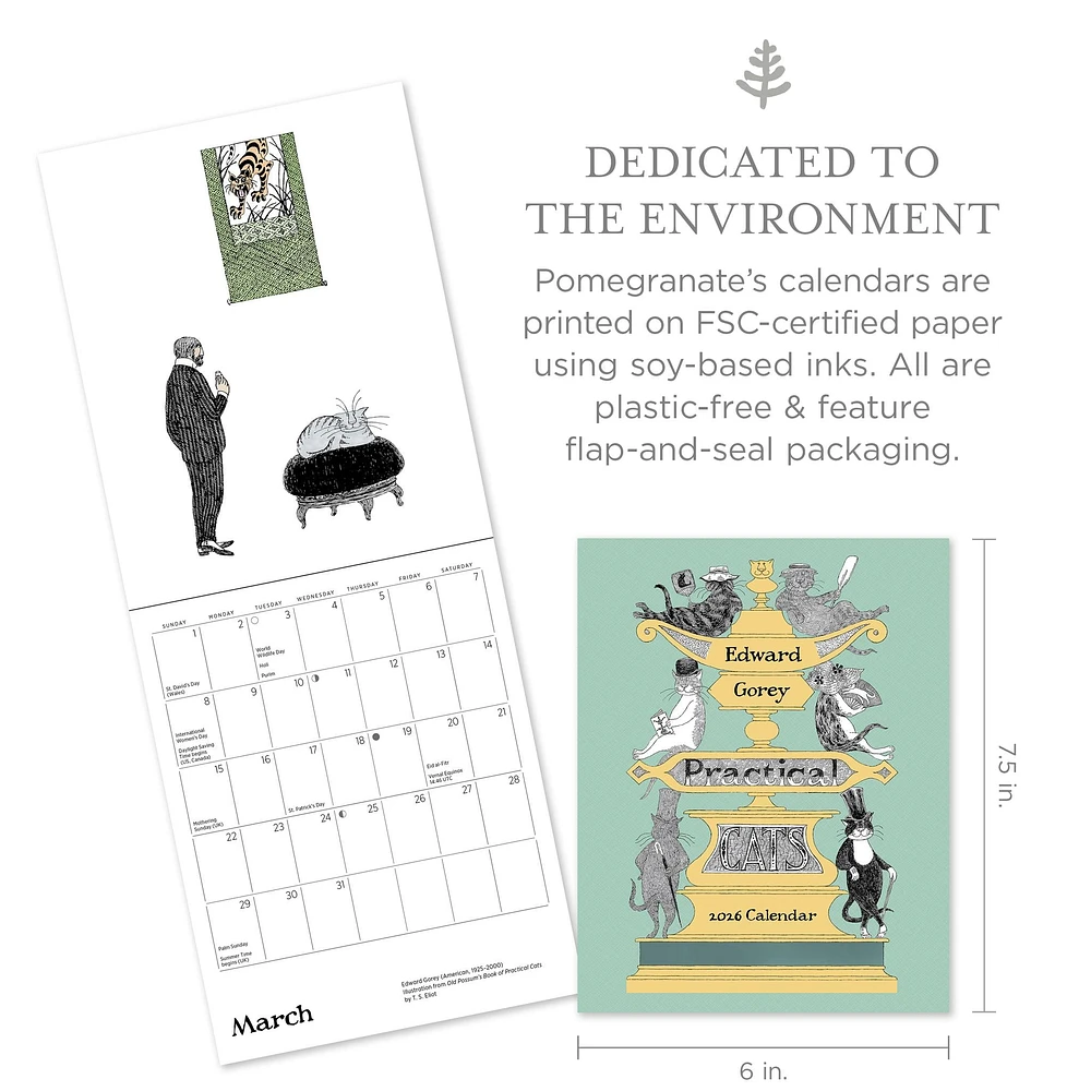 Edward Gorey 2026 Mini Calendar - Online Exclusive