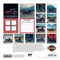 Harley Davidson Wall   2026 Calendar