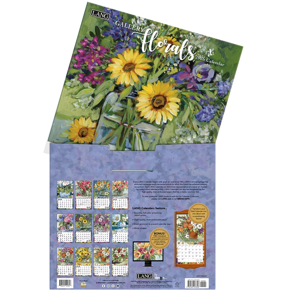 Gallery Florals 2026 Deluxe Wall Calendar - Online Exclusive