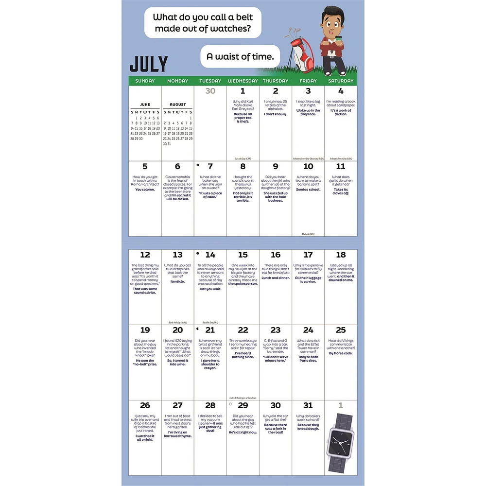 King Of The Dad Jokes 2026 Wall Calendar