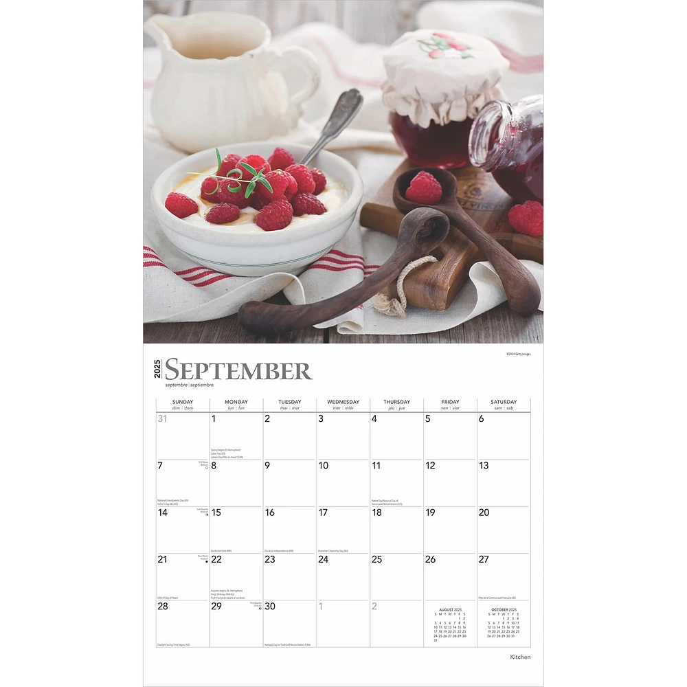 Kitchen Deluxe Wall 2025 Calendar