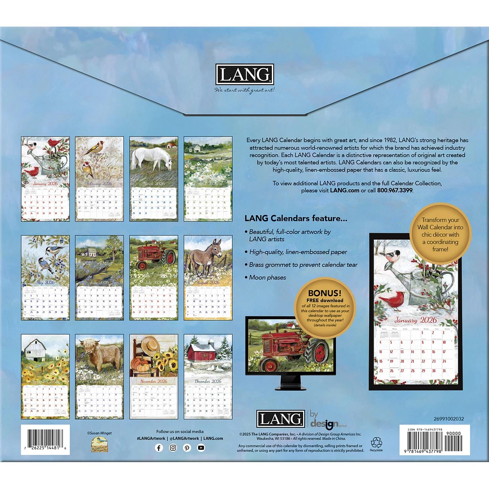 Fields Of Home 2026 Wall Calendar - Online Exclusive