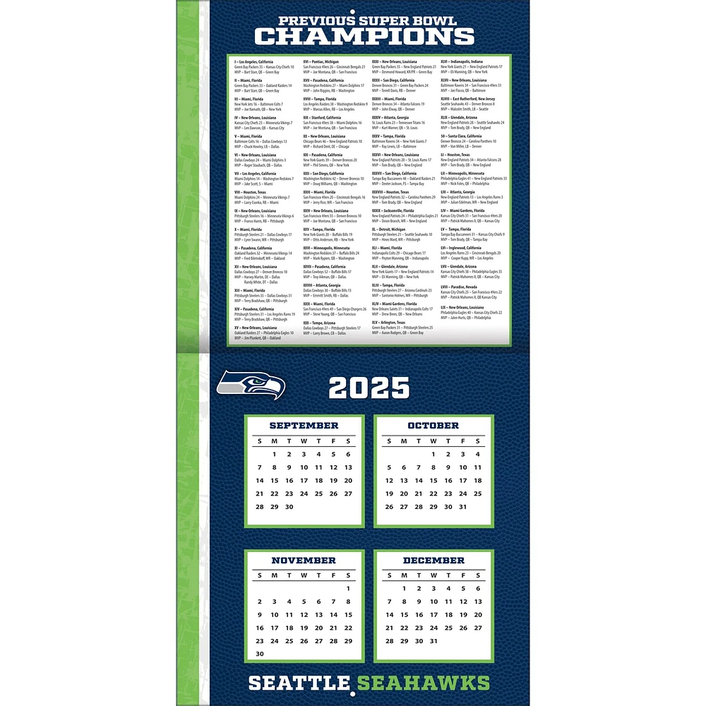 NFL Seattle Seahawks 2026 Wall Calendar