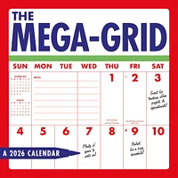 Mega Grid 2026 Wall Calendar