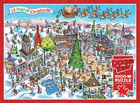 DoodleTown 12 Days of Christmas 1000 Piece Puzzle