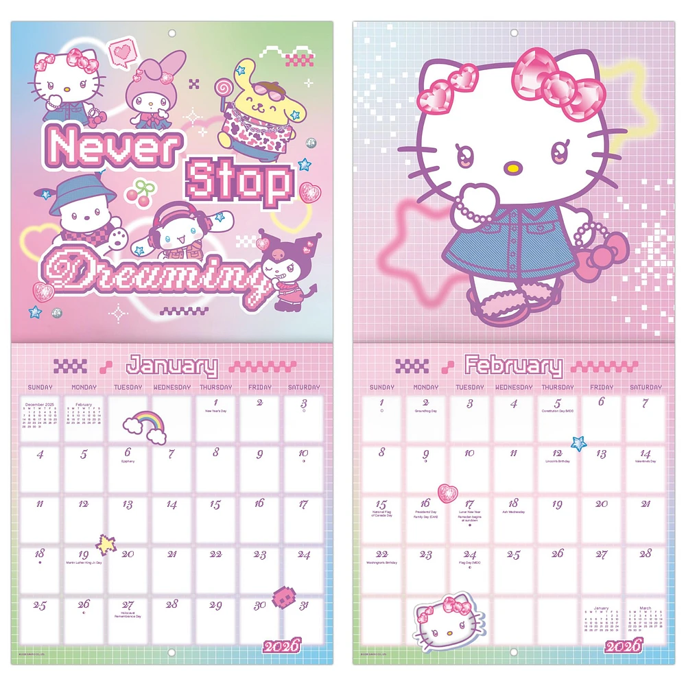 Hello Kitty 2026 Mini Calendar
