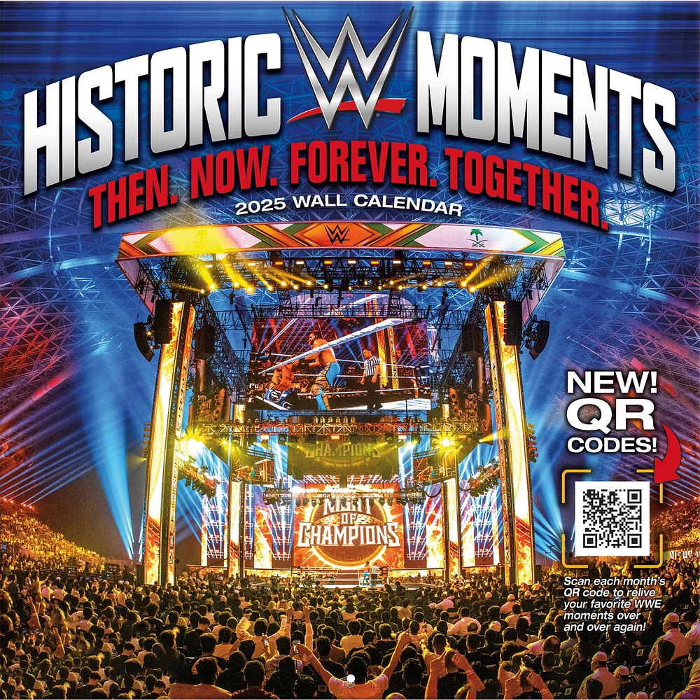 WWE Historic Events Wall 2025 Calendar - Online Exclusive