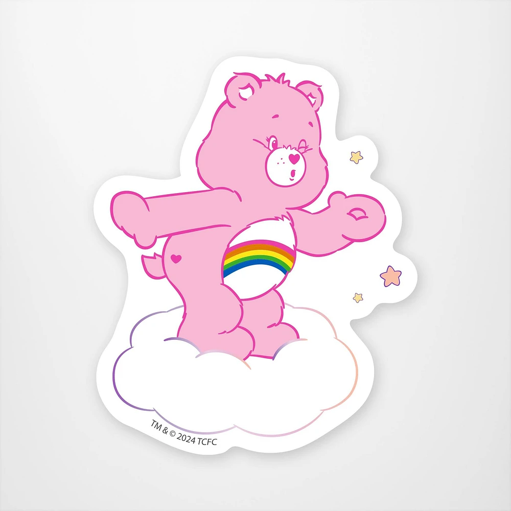 Cheer Bear Kiss Vinyl Sticker