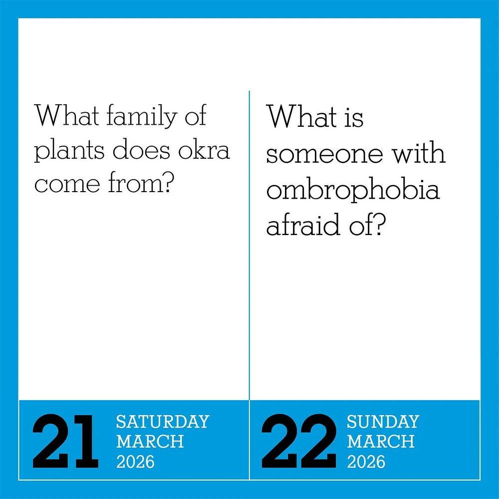 Amazing Trivia 365 2026 Box Calendar